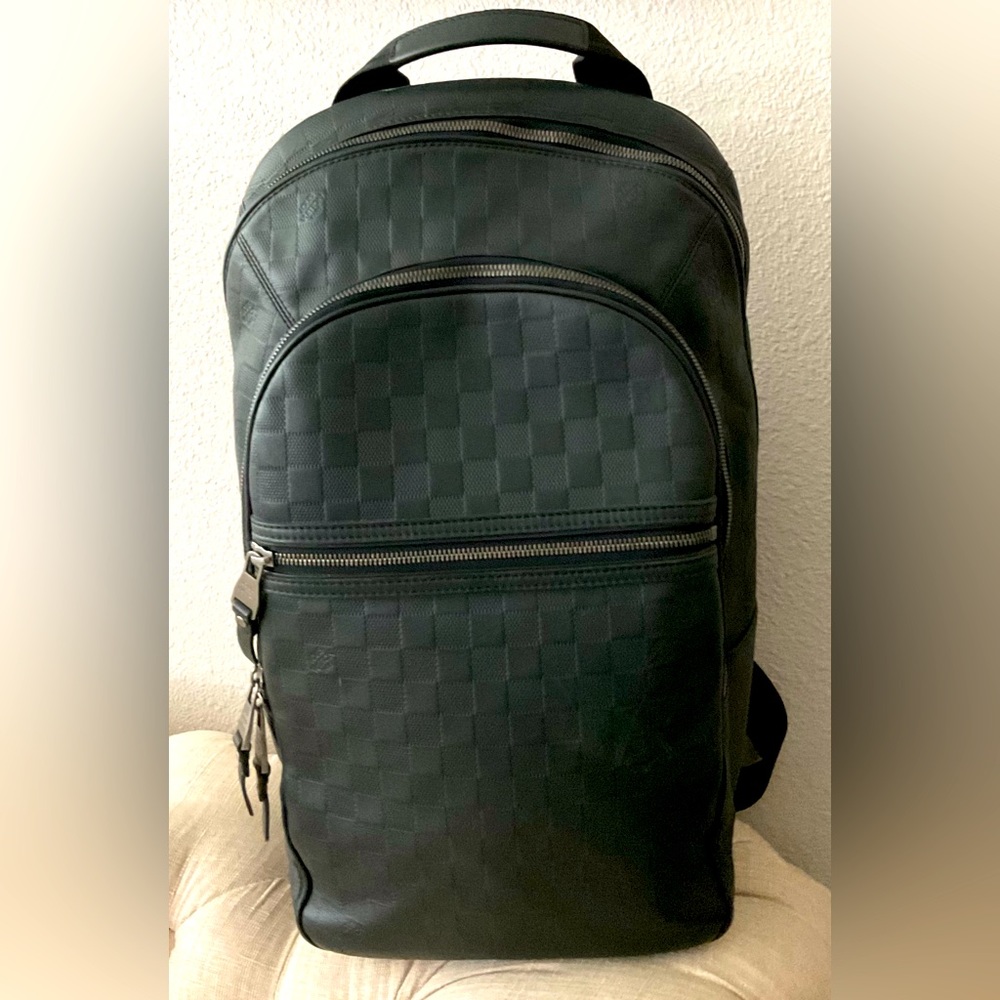 AUTHENTIC LOUIS VUITTON MICHAEL INFINI NM DAMIER EMBOSSED LEATHER BACKPACK